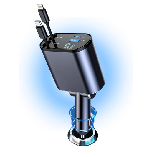 4 in 1 Retractable Car Charger