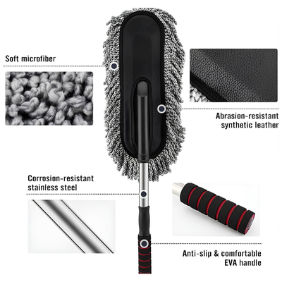 Pack of Two | 2 X Carkit Telescopic Microfiber Car Cleaning Duster with Long Handle