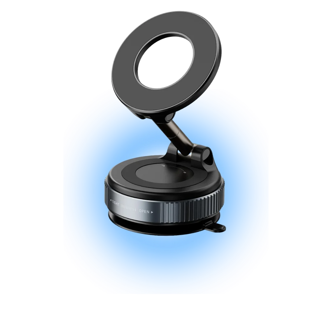 Magnetic 360° Car Phone Holder with Strong Suction Base
