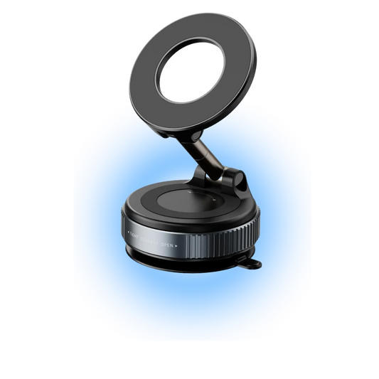Magnetic 360° Car Phone Holder with Strong Suction Base