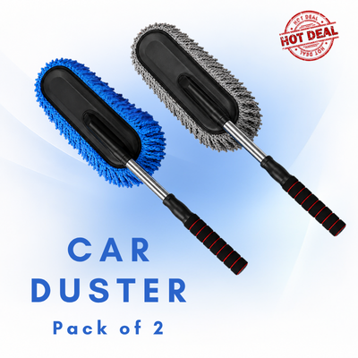 Pack of Two | 2 X Carkit Telescopic Microfiber Car Cleaning Duster with Long Handle