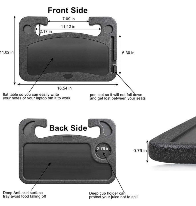 Multi-Purpose Car Steering wheel Tray